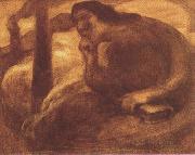 Eugene Carriere Meditation (mk19) oil painting artist